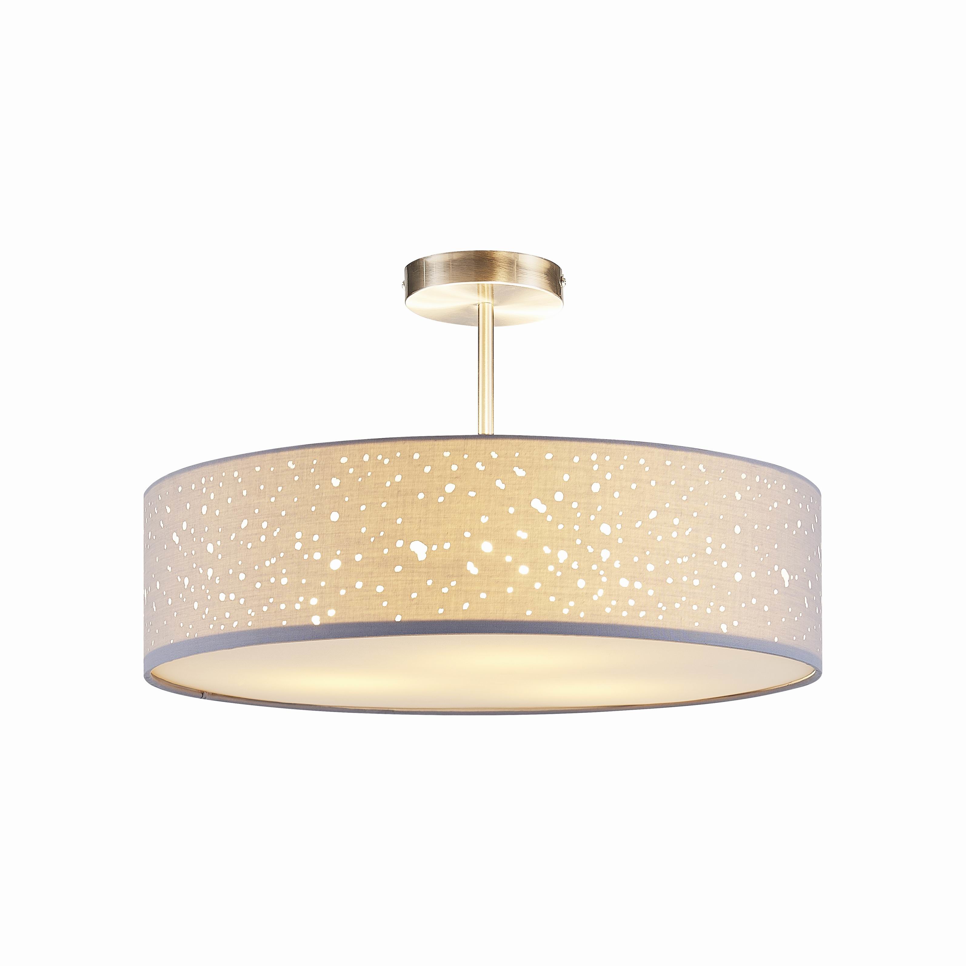 Dot Cut Drum Ceiling Lamp Shade AC220 Easy Fit Ceiling Light IP20