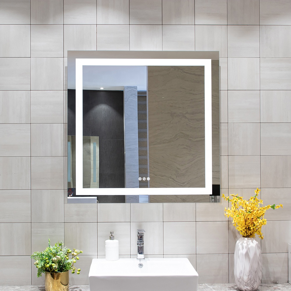 19W/26W/33W Bathroom Vanity Lighted LED Mirror with Fog Free Design and Touch Control