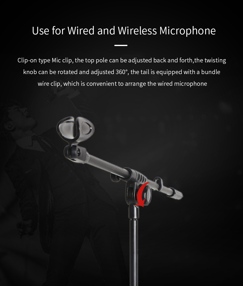 185cm Desktop Mic Stand With Boom