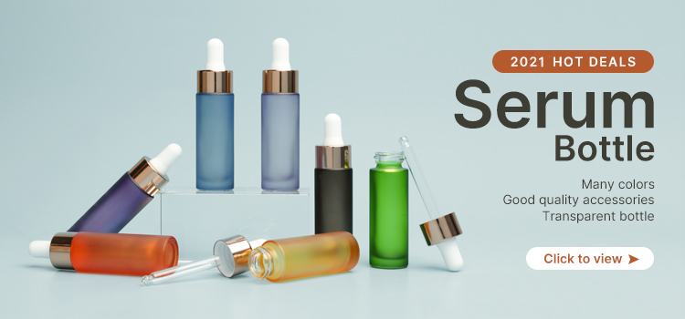 35ml Cosmetic Glass Bottle Empty Serum Oil Essence Clear Colorful Dropper Bottle In Stock S020