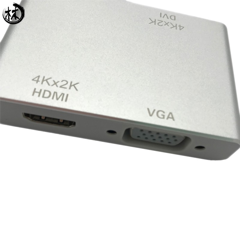 Type c to usb3.0 , hdtv , dvi , vga(24+5) adapter for mobile phone, computer and TV Multi-purpose converter