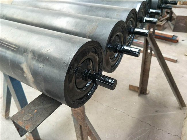 Wear Resistant Rubber Coated Belt Tracking Roller 165mm Diameter