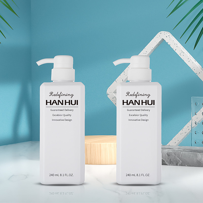 Healthy PET Material 240ML plastic empty Shampoo Bottles With 24/410 Neck Size
