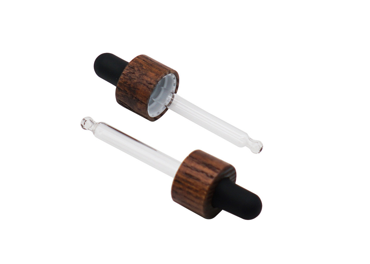 Regular Bamboo Essential Oil Dropper Bamboo Glass Dropper Caps Bamboo 18mm Dropper Lip For Bottles