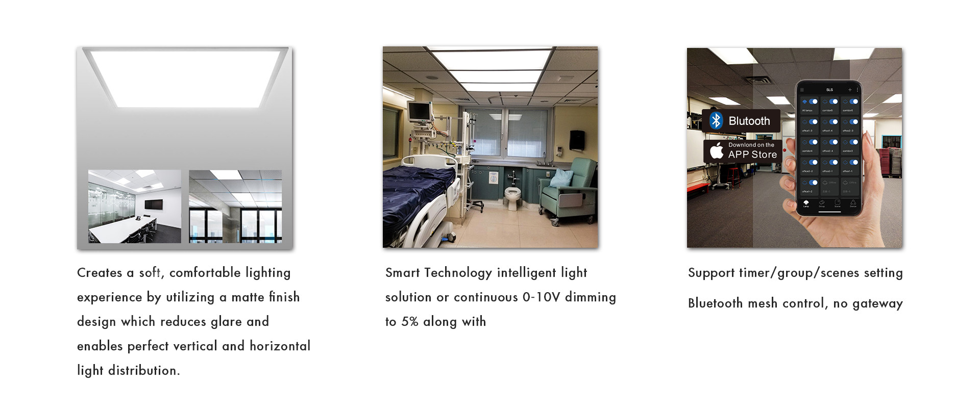 DLC Approved Led Square Panel Light 603*603mm Bluetooth Mesh Control