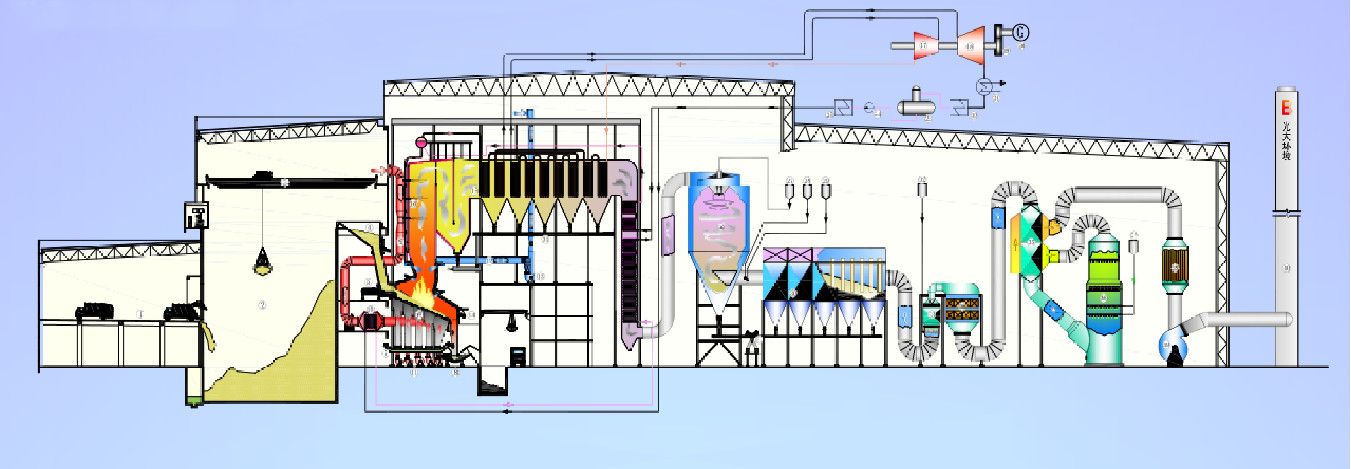 Everbright Water-Cooled Incinerator / Industrial Solid Waste / Biomass Waste / RDF Incinerator