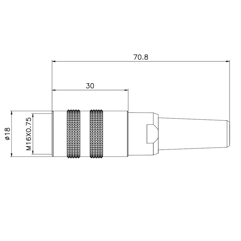 8P M16 Circular Connector Assembly Aype Amphenol C091 Waterproof Power Female Cable Plug
