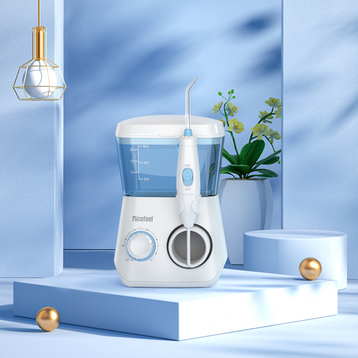 OEM / ODM 600ml Countertop Oral Irrigator Teeth Whitening Cleaning