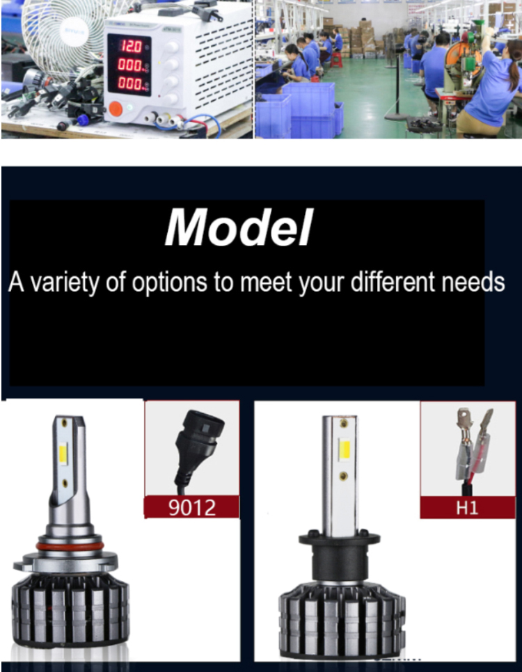 V20 Automotive LED Turn Signals Headlight Bulbs H7 H4 H11 6000K 9005 9006 9012 H1 H8 9012 H3