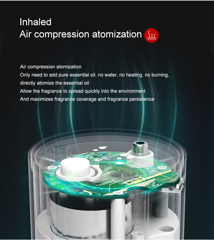 20ml Aluminum Alloy Casing USB Charging Scent Nebulizer