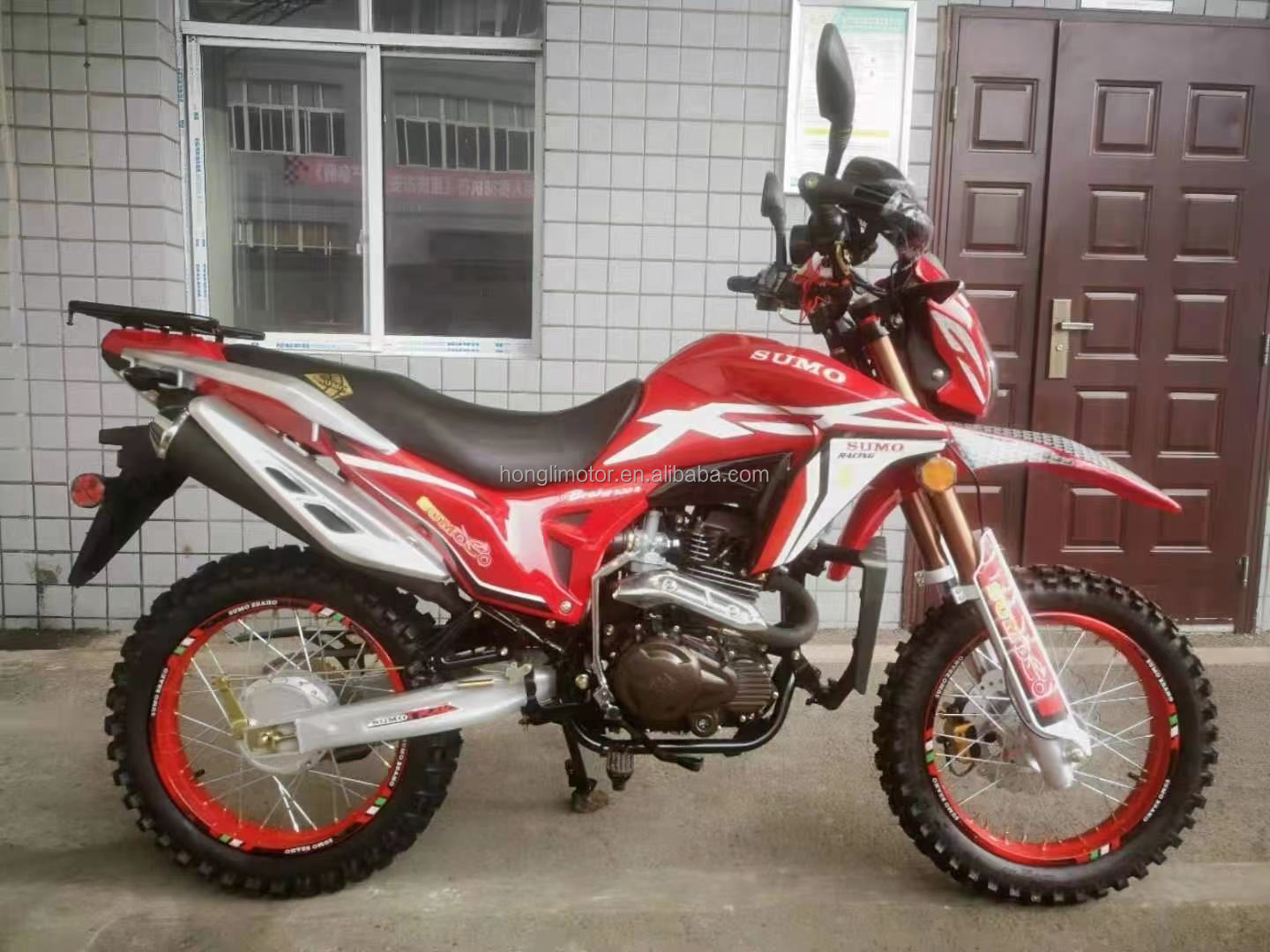 Red Super 200cc 250cc Enduro Off Road Motorcycles Gasoline Dirt Bikes