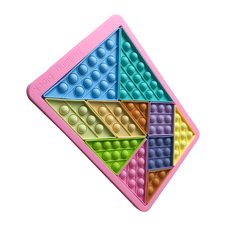 Unisex Kids Early Learning Educational Toys Bubble Fidget Toys Tangram Puzzle