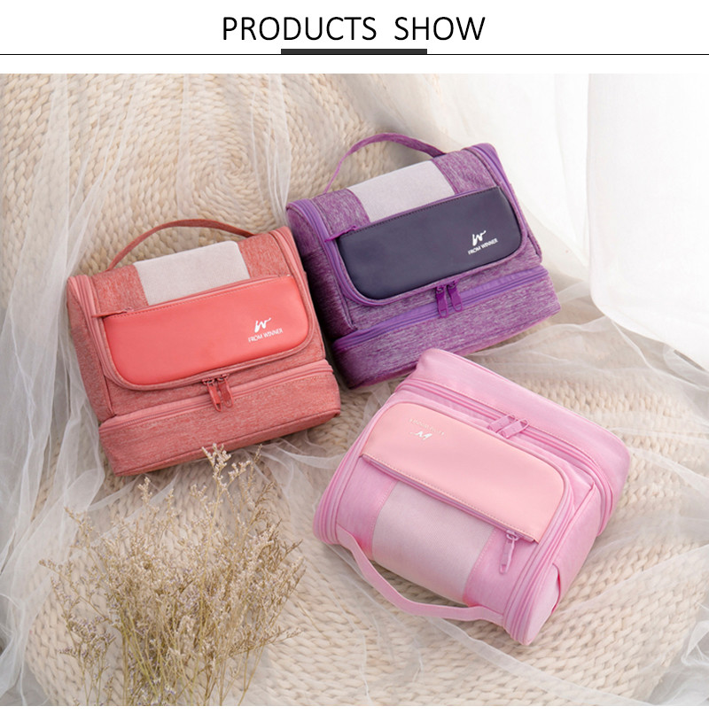 Water Resistant Polyester Hanging Travel Cosmetic Bag