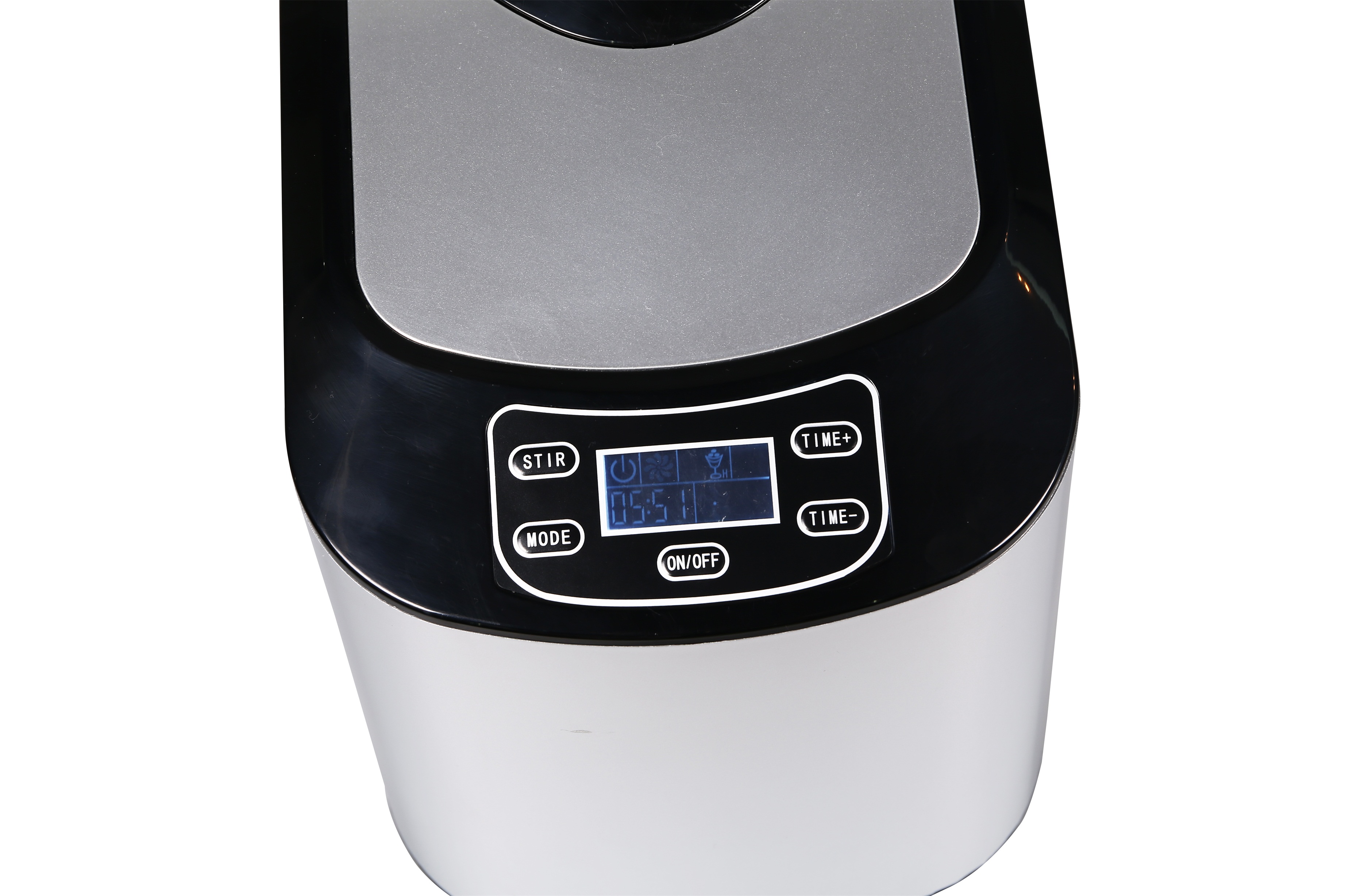 Ice making capacity 1.5L Full Automatic Soft Hard Stainless Steel Ice Cream Machine for Home ICM-15A Package Size 285*422*370mm