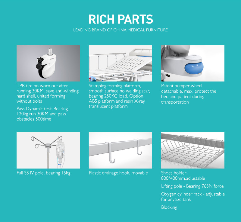 Professional Team High Quality Hospital Emergency Room Beds For Patients