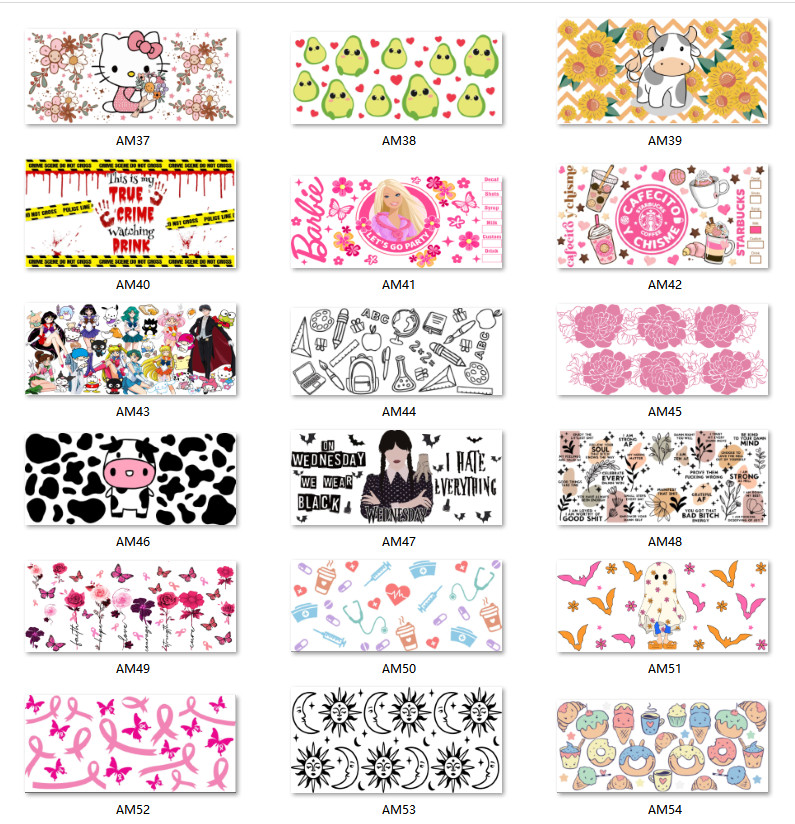 1000 Design Options For Halloween Projects With UV DTF Cup Wrap Transfers