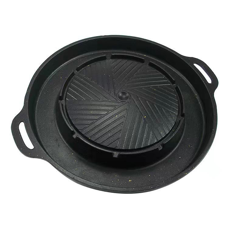 Korean Style Square Stovetop Grill Pan Aluminum Non Stick Smokeless Barbecue Stovetop Plate