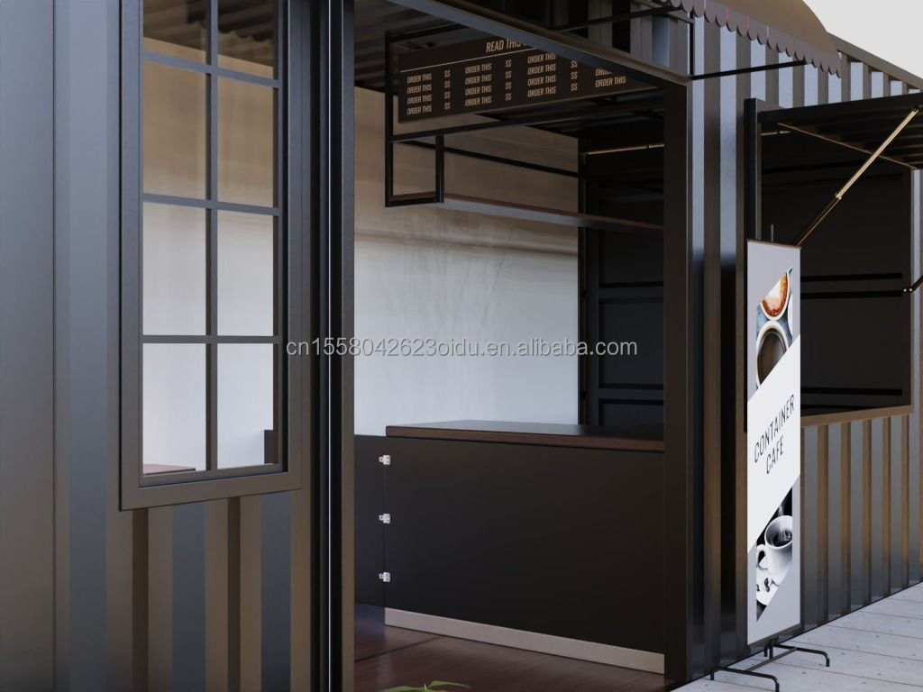 Prefab Sandwich Panel Container Restaurant 20ft 40ft Modular House Homes for Custom Mobile Shipping Bar in Coffee Shops