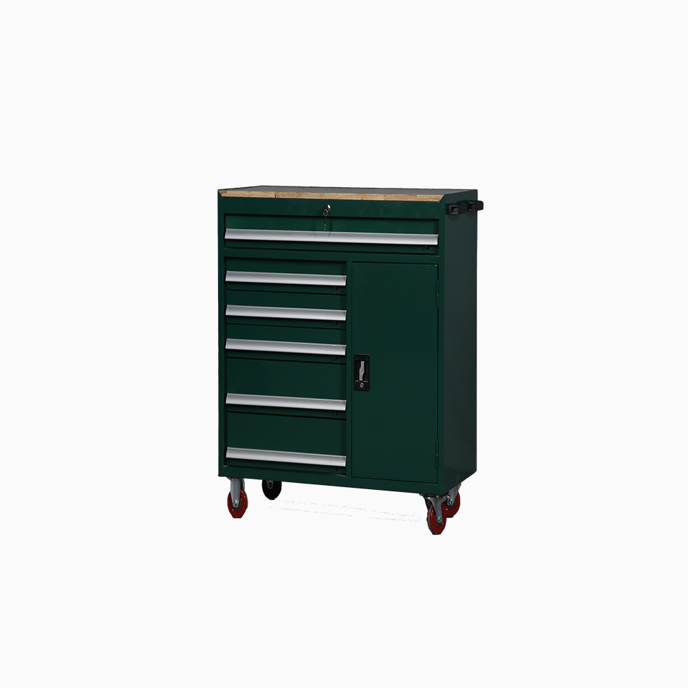Blue 5 Drawer Mobile Tool Cabinets , ISO9001 Mobile Workbench With Tool Storage