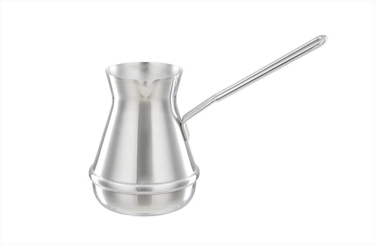 Middle east type stainless steel silver milk cup with lid and stainless steel handle& coffee pot