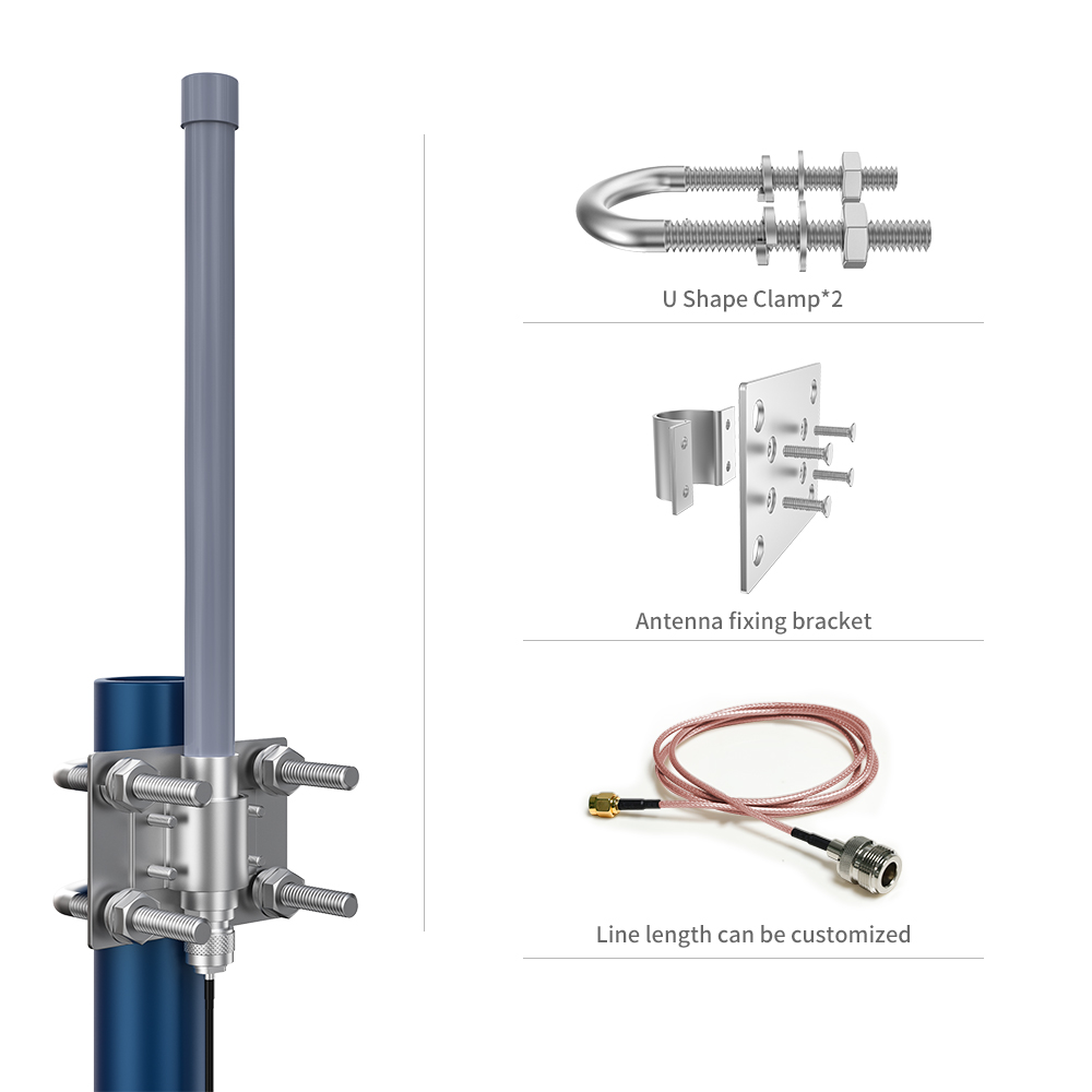 Outdoor 5.8dBi 6dBi 8dBi 15dBi 868MHz/915MHz Lora Antenna with Vertical Polarization