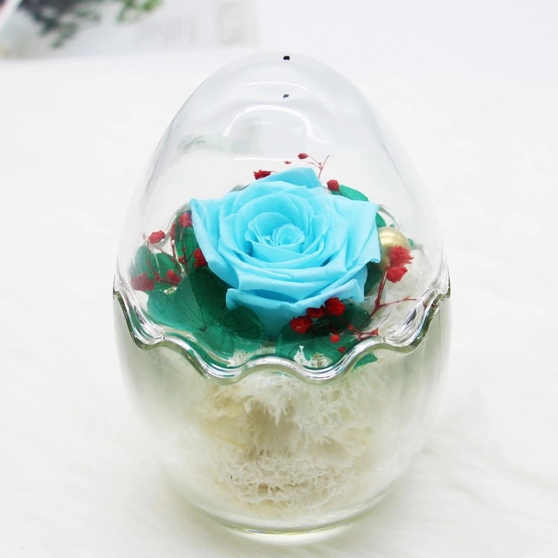 Christmas Preserved Real Roses In Lovely Egg Gift Eternity Roses gift rose