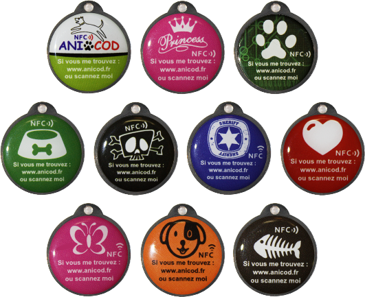 QR Code RFID Dog Tag NFC For Pet Anti Lost 213 Epoxy Waterproof