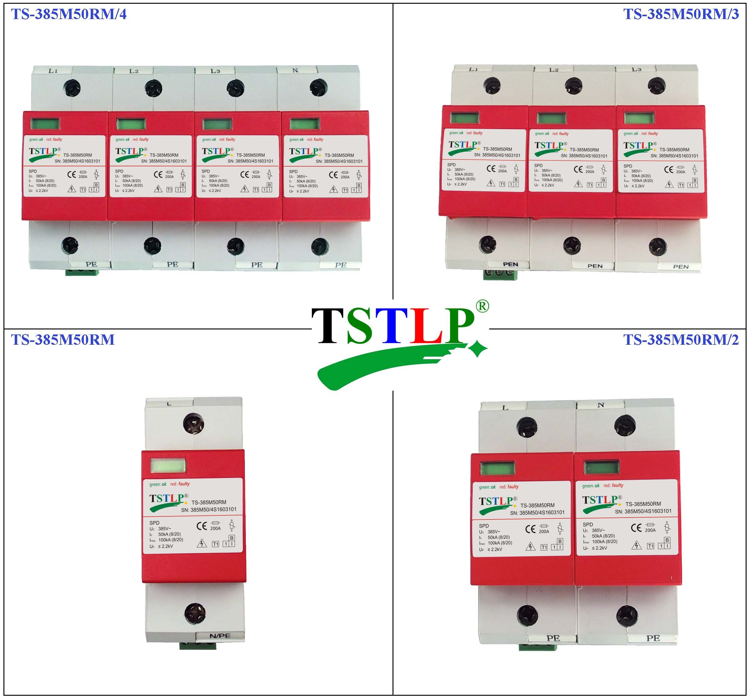 50kA - 100kA Voltage Surge Suppressor With Green / Red Window Indication