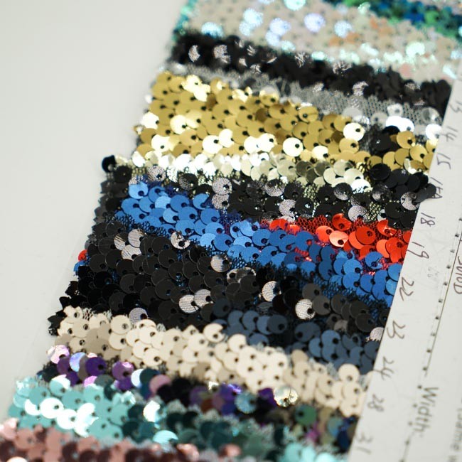 Shiny Reflective Decorative Sequins Fabric for Stage Clothing Shoes