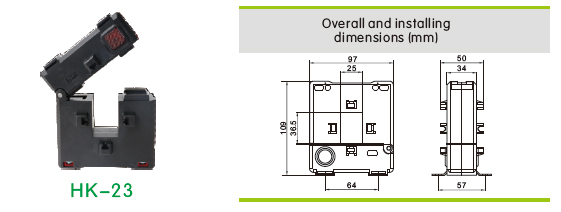 HK-23 current core transformer clamp 20*30mm window high capacity split current transformer
