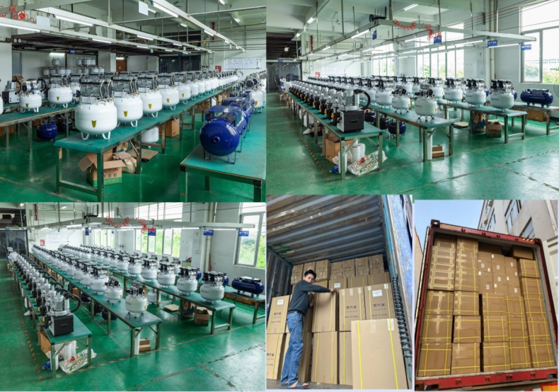 220V Dental Air Compressor Non-pollution Oil Free Dental Equipment Silent Air Compressor With Dryer