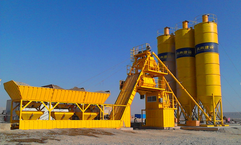 Stability High Weighing Accuracy MC Small footprint HZS75 Concrete Mixing Stat