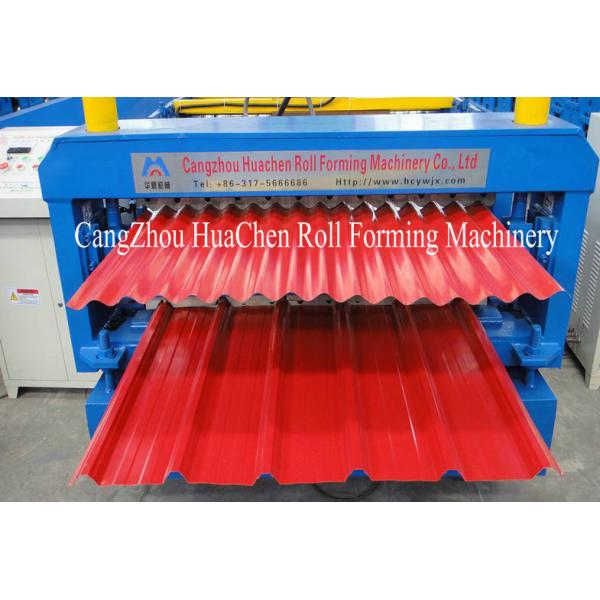 Metal Roofing Sheet Double Layer Roll Forming Machine with Hydraulic Cutting