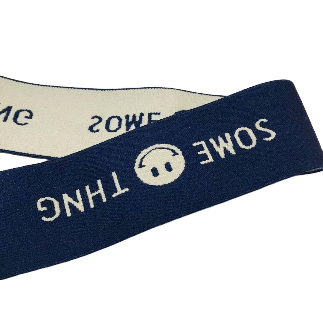 High quality 40mm Jacquard Elastic Bands Polyester Rubber Band Stretch Webbing