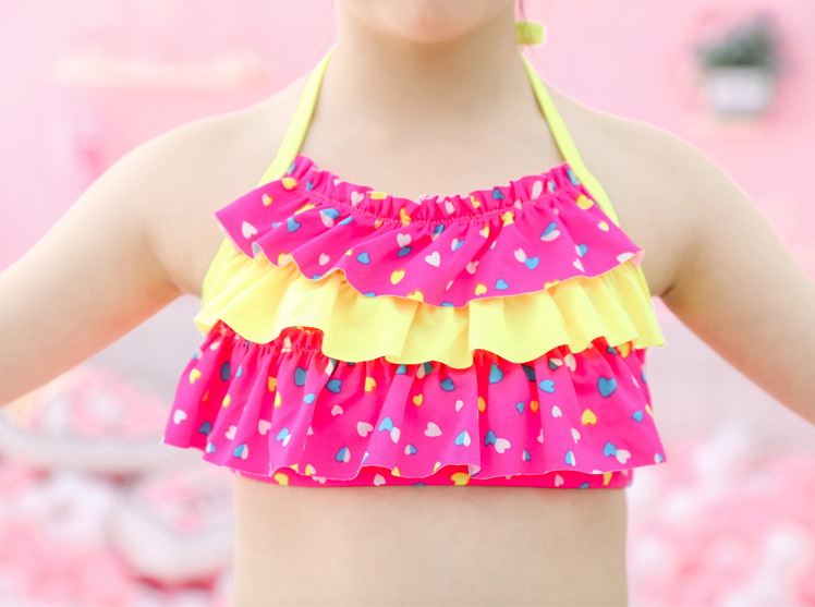 Baby Girls Two Pieces Bikini Set Swimwear Beach Swimsuit Swimming Suit for Children