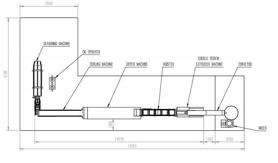 Screw Extruder Commercial Pasta Manufacturing Machine 30KW