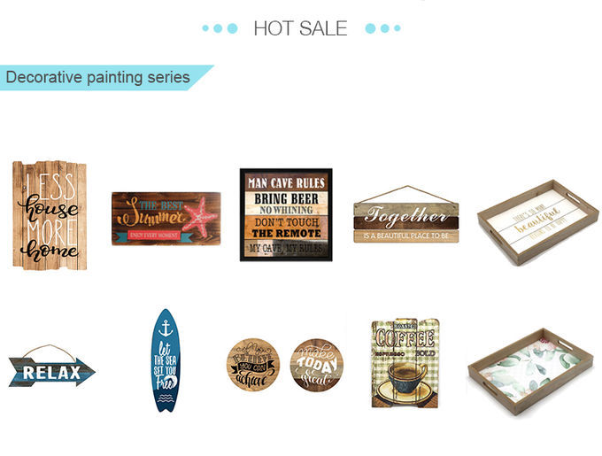Eco Friendly Wooden Plaque Signs Customized Colors For Hotel Decoration 3