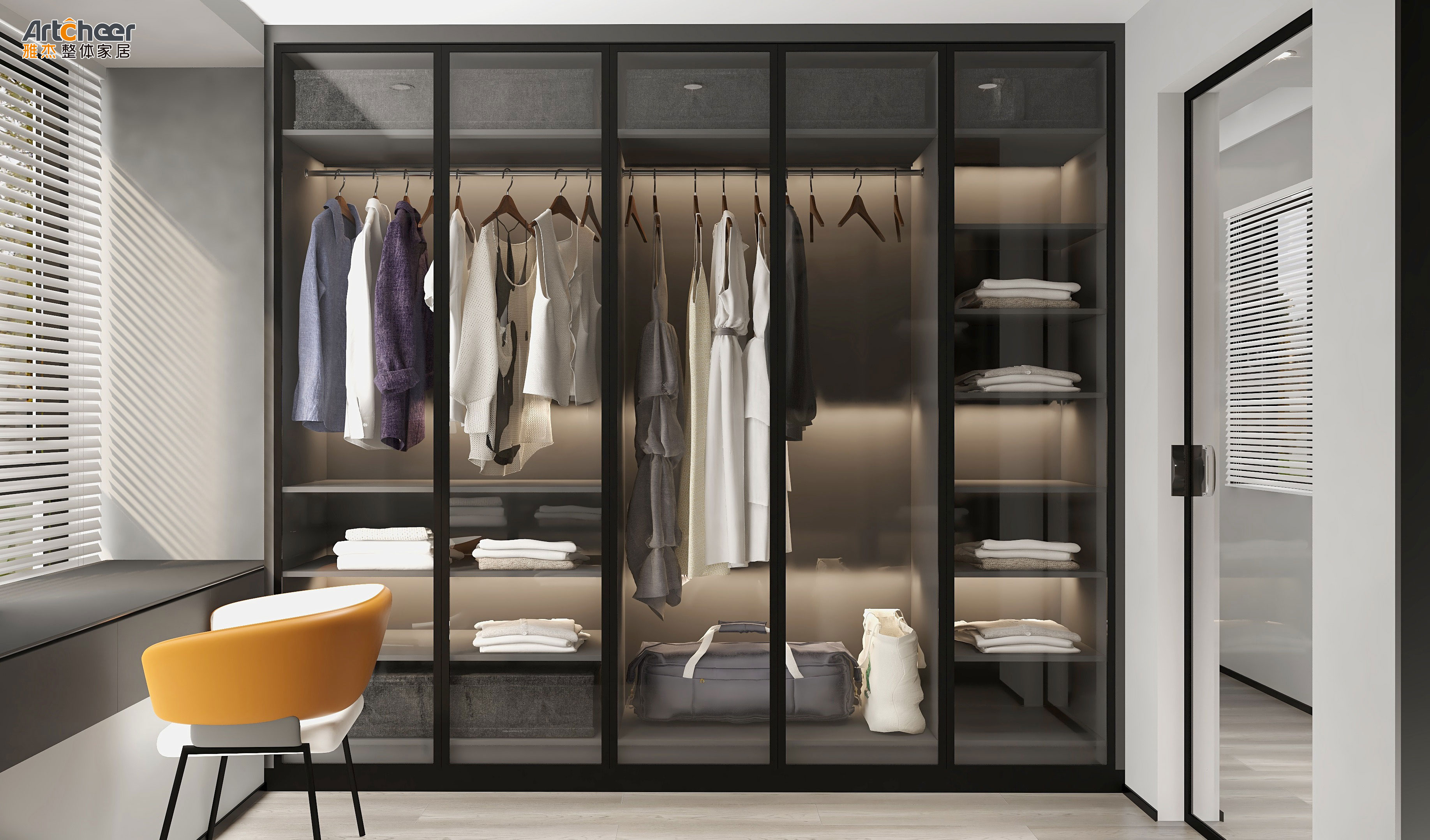 Custom Luxury Modern Bedroom Furniture for Walk In Closet Storage and Organization