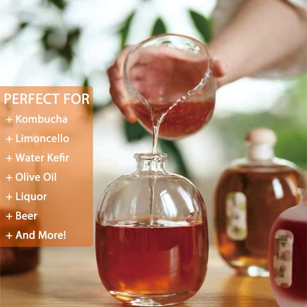 Wine Beverage Oil Vinegar Kombucha Soda Water Whiskey Vodka 500ml Glass Bottle with Cork Stopper Cap