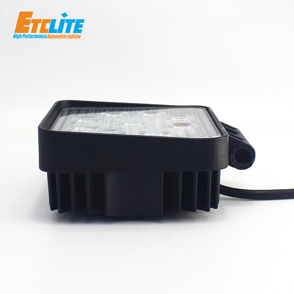 tractor Rechargeable LED Automotive Work Light Square 4.3Inch 27W