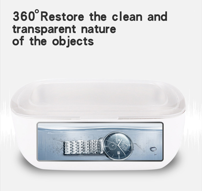 20W Portable Ultrasonic Cleaner 450ML SS304 Jewelry Washing Machine