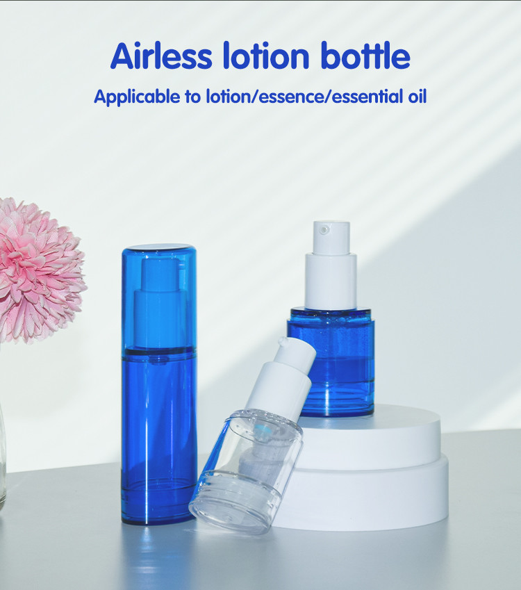 15ml / 30ml / 50ml Customized Color And Logo Oval Shape Cosmetic Vacuum Lotion Essence Packaging Bottle UKA70
