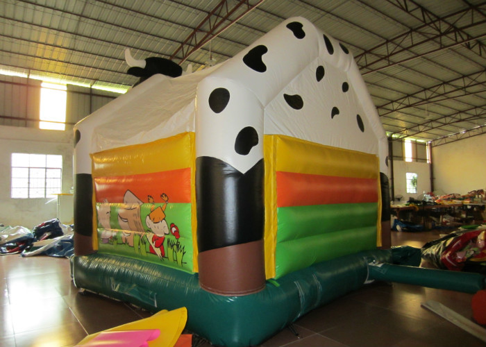 Inflatable cow bouncy digital painting inflatable cow jumping house PVC inflatable bouncy house