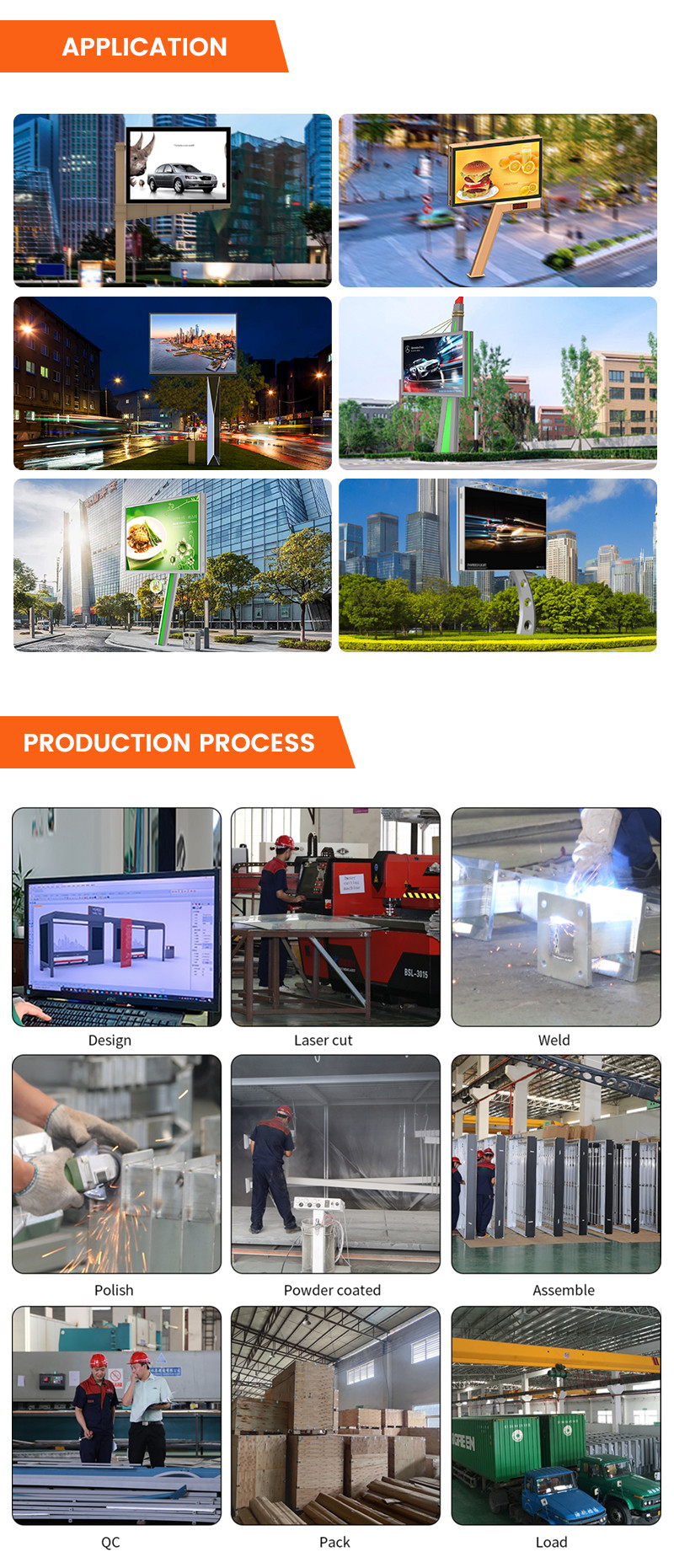Easy installation P6 steel 8000nits waterproof display outdoor advertising led billboard