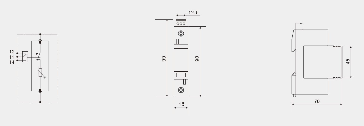 SPD 40kA 1P Lightning Protector Din Rail Anti Lightning Electric System IEC61643