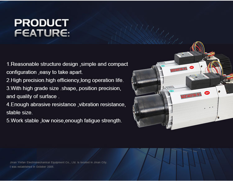 39kw ISO30 Collect Automatic Tool Change Air Spindle Motor for Wood Carving Machine