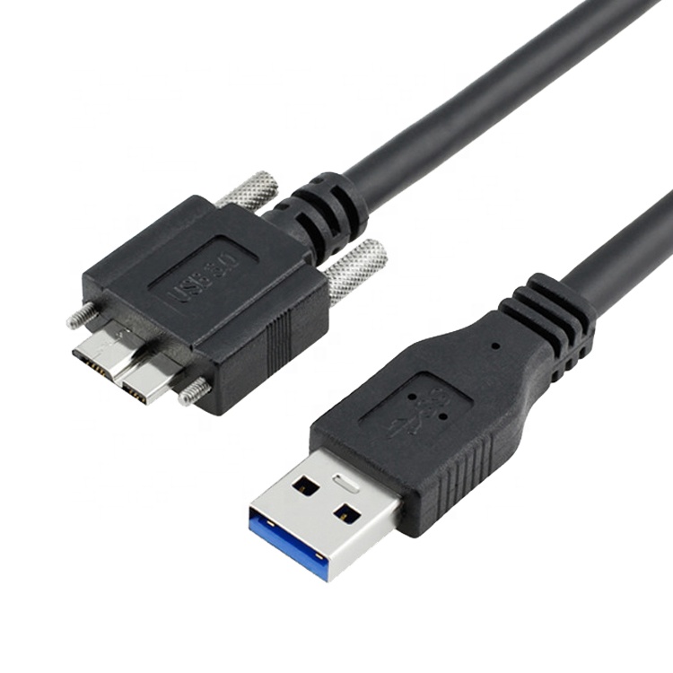 High Speed 5Gbps Screw Panel Mount Micro B USB 3.0 Extension Cable