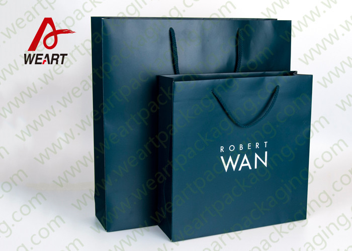 Medium Size Brown Promotional Paper Bags Branded Flat Tape Rope
