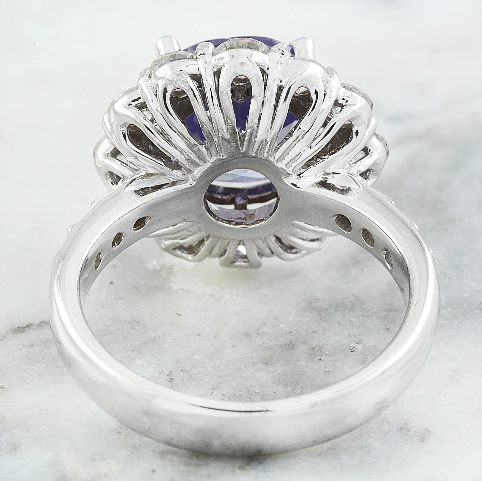 Jewelers Club 1/4 Carat T.G.W. Tanzanite And White CZ Accent Sterling Silver Ring