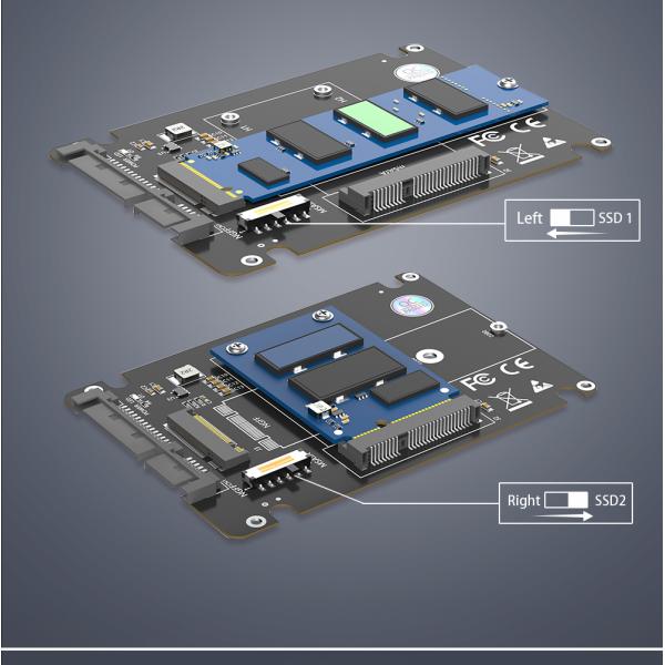 M.2 SSD to 2.5-inch SATA3 Enclosure for NGFF Key-B and mSATA